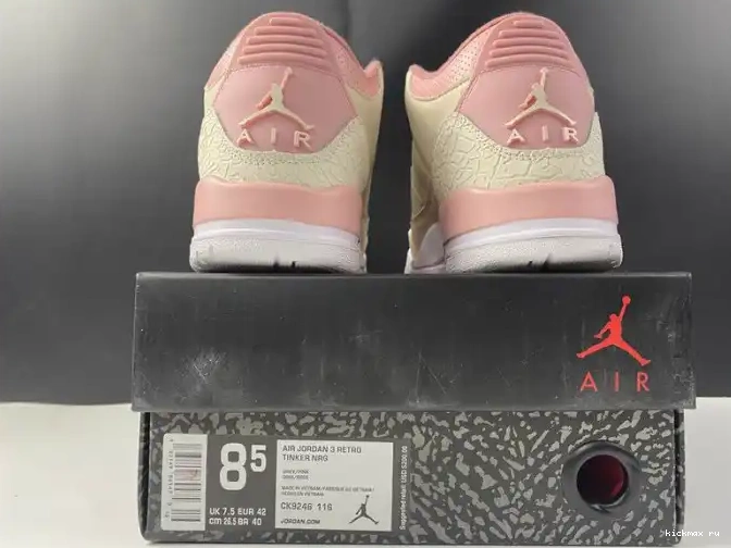 Rep Kickmax Retro CK9246-116 Air Sail (W) 3 Jordan Rust Pink 0404